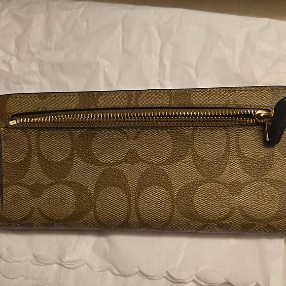 Coach Tan Signature Long Wallet - Picture 3 of 3